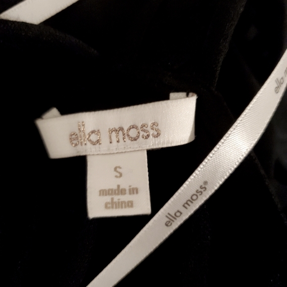 💚5/$25 Ella Moss Black Halter T Back Long Maxi Slip Dress With Leg Slits Small - Picture 6 of 7